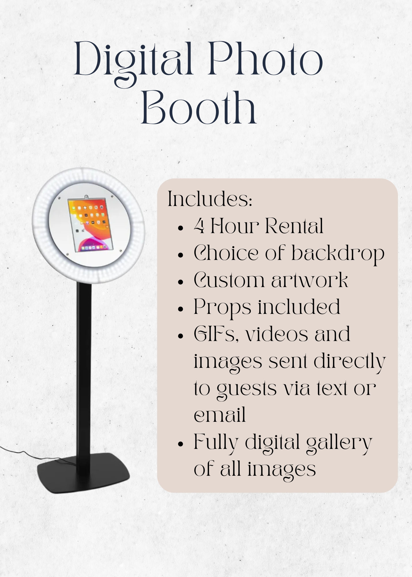 Digital Photo Booth, no pricing min